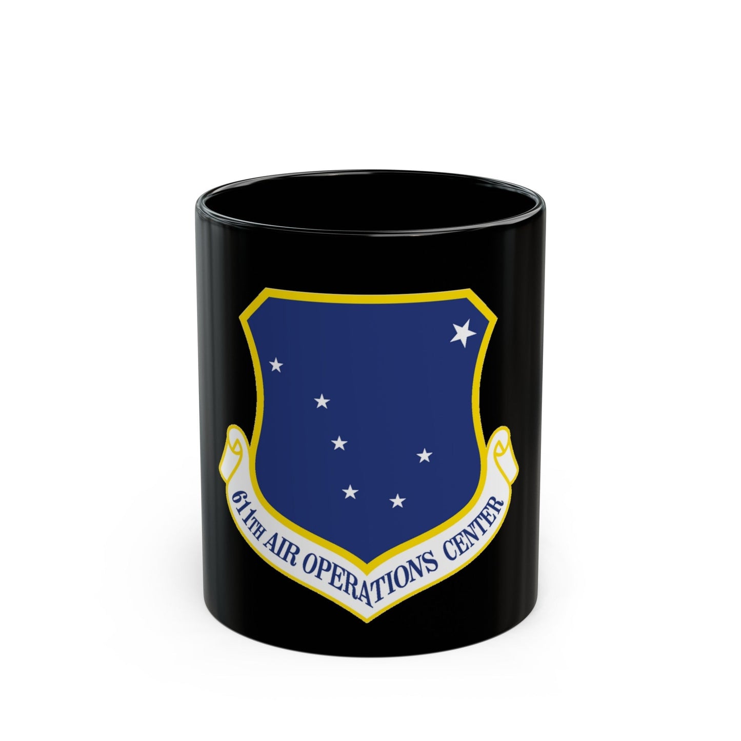 611th AOC (U.S. Air Force) Black Coffee Mug-11oz-The Sticker Space