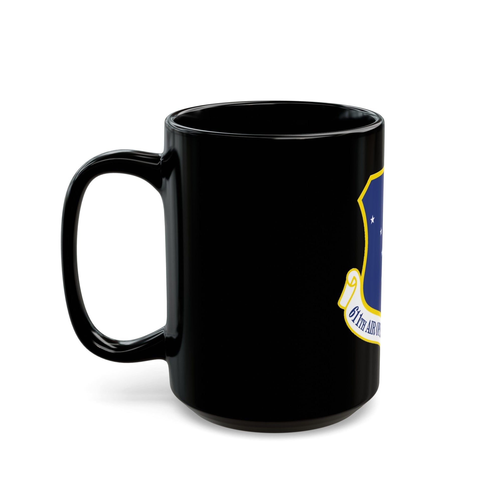 611th AOC (U.S. Air Force) Black Coffee Mug-The Sticker Space