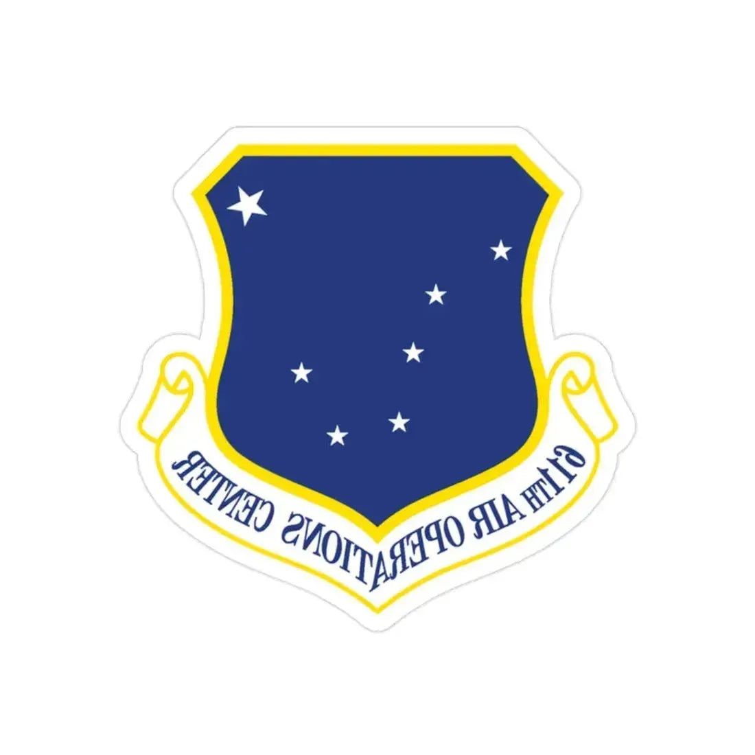 611th AOC (U.S. Air Force) REVERSE PRINT Transparent Die-Cut STICKER 2 Inch Die-Cut Transparent - The Sticker Space