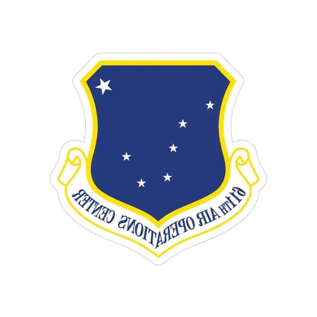 611th AOC (U.S. Air Force) REVERSE PRINT Transparent Die-Cut STICKER 3 Inch Die-Cut Transparent - The Sticker Space