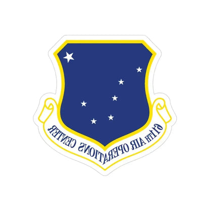 611th AOC (U.S. Air Force) REVERSE PRINT Transparent Die-Cut STICKER 3 Inch Die-Cut Transparent - The Sticker Space