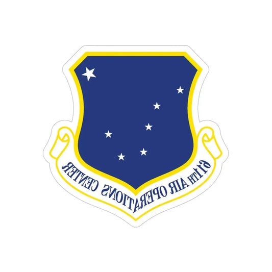 611th AOC (U.S. Air Force) REVERSE PRINT Transparent Die-Cut STICKER 6 Inch Die-Cut Transparent - The Sticker Space
