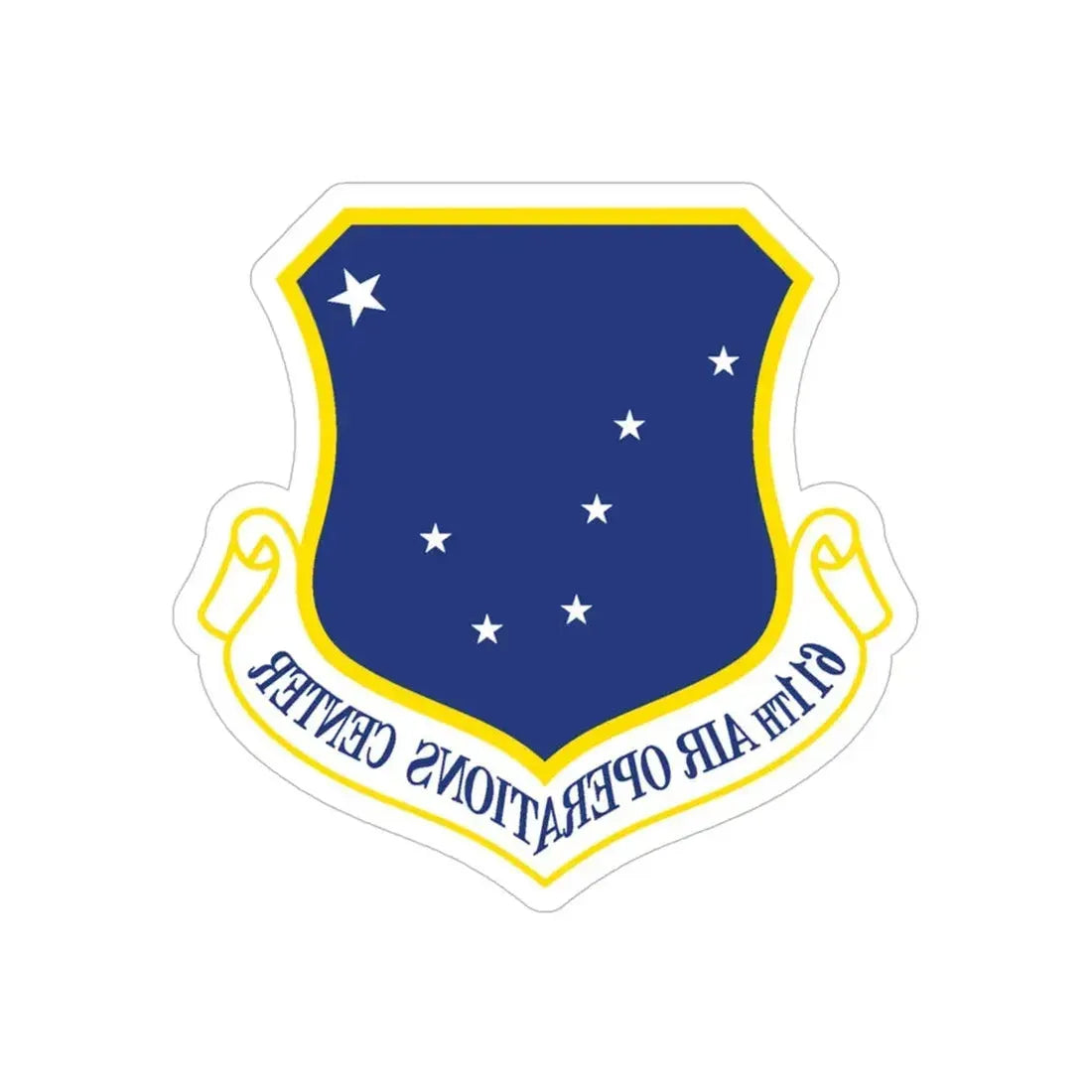 611th AOC (U.S. Air Force) REVERSE PRINT Transparent Die-Cut STICKER - The Sticker Space