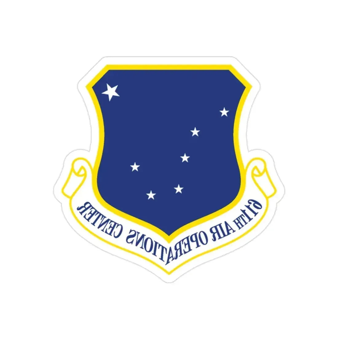 611th AOC (U.S. Air Force) REVERSE PRINT Transparent Die-Cut STICKER - The Sticker Space