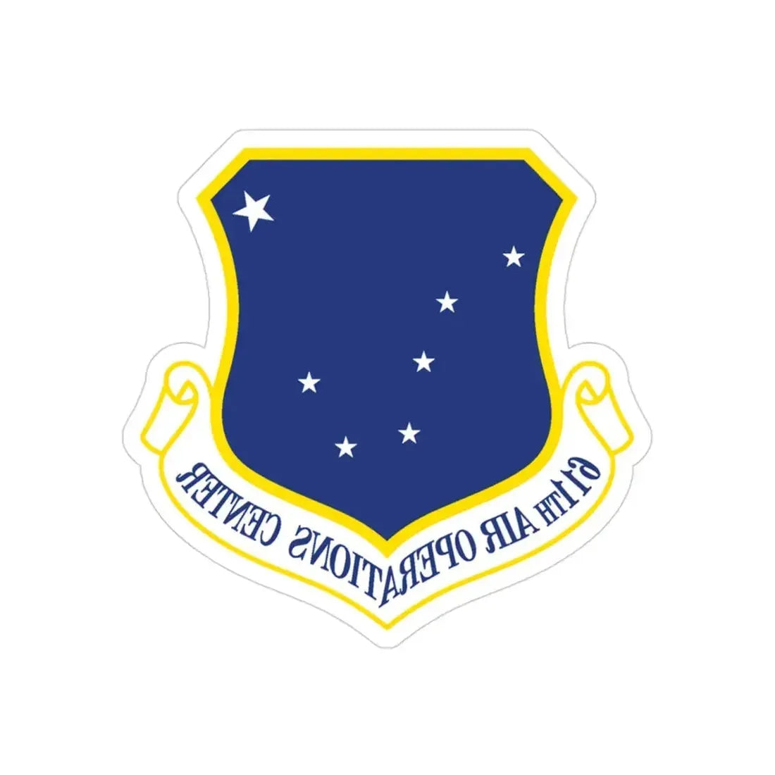 611th AOC (U.S. Air Force) REVERSE PRINT Transparent Die-Cut STICKER - The Sticker Space