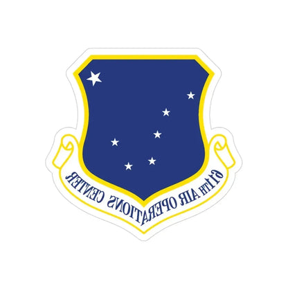 611th AOC (U.S. Air Force) REVERSE PRINT Transparent Die-Cut STICKER - The Sticker Space