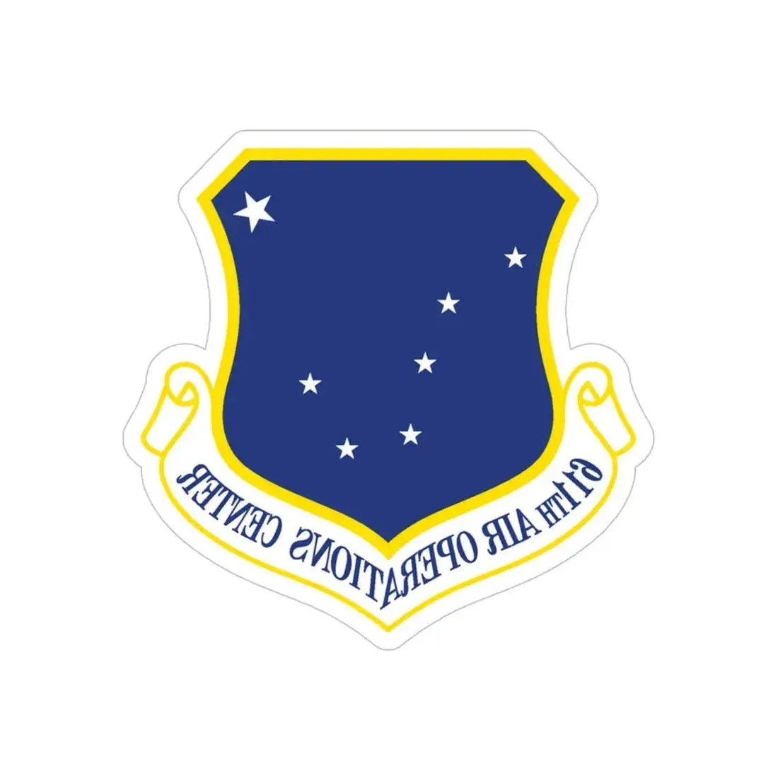 611th AOC (U.S. Air Force) REVERSE PRINT Transparent Die-Cut STICKER - The Sticker Space