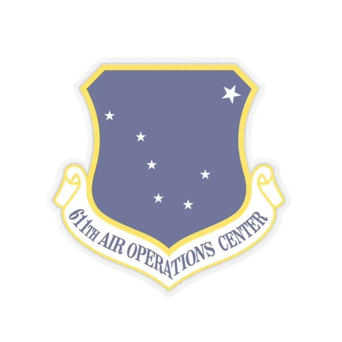 611th AOC (U.S. Air Force) STICKER Vinyl Kiss-Cut Decal 3 Inch Transparent - The Sticker Space