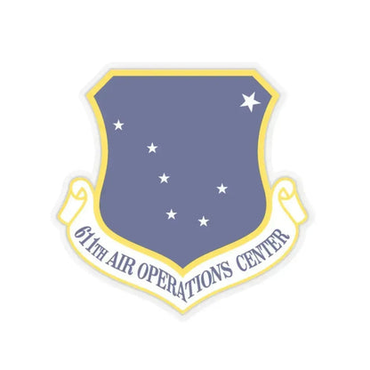 611th AOC (U.S. Air Force) STICKER Vinyl Kiss-Cut Decal 3 Inch Transparent - The Sticker Space