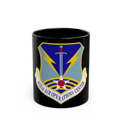 612 Air Operations Center ACC (U.S. Air Force) Black Coffee Mug-11oz-The Sticker Space