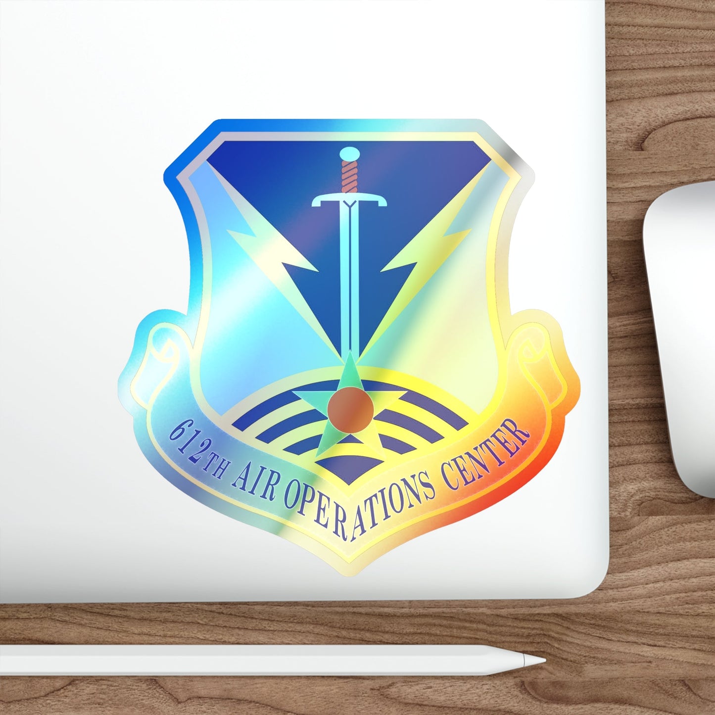 612 Air Operations Center ACC (U.S. Air Force) Holographic STICKER Die-Cut Vinyl Decal-The Sticker Space