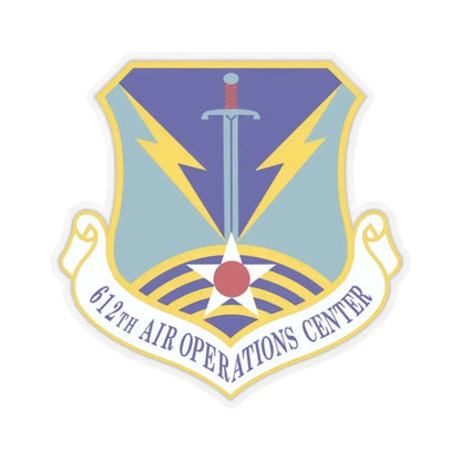 612 Air Operations Center ACC (U.S. Air Force) STICKER Vinyl Kiss-Cut Decal 2 Inch Transparent - The Sticker Space