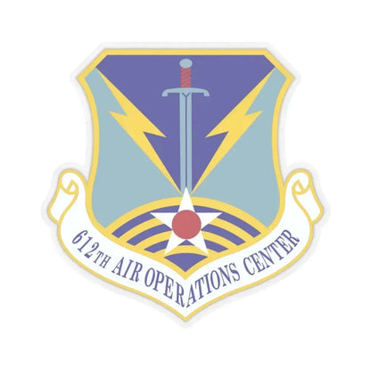 612 Air Operations Center ACC (U.S. Air Force) STICKER Vinyl Kiss-Cut Decal 3 Inch Transparent - The Sticker Space