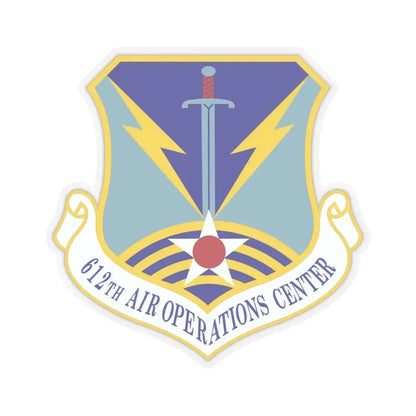 612 Air Operations Center ACC (U.S. Air Force) STICKER Vinyl Kiss-Cut Decal 4 Inch Transparent - The Sticker Space