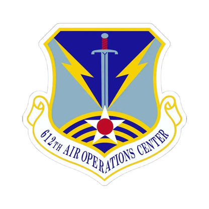 612 Air Operations Center ACC (U.S. Air Force) STICKER Vinyl Kiss-Cut Decal 4 Inch White - The Sticker Space