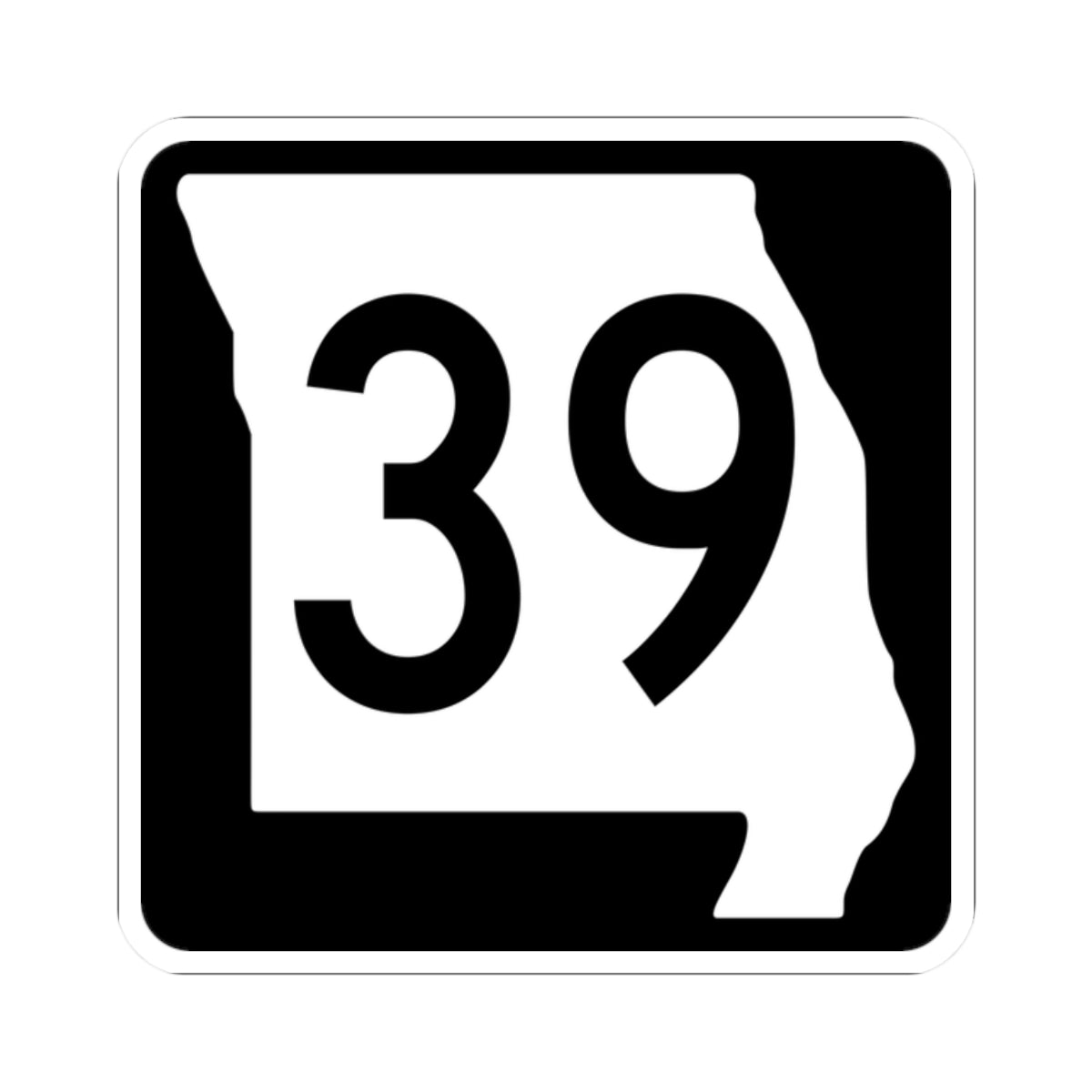 MO-39 (Missouri) (Road Sign) STICKER Vinyl Kiss-Cut Decal