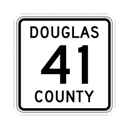 Douglas County Route 41 (Minnesota) (Road Sign) STICKER Vinyl Kiss-Cut Decal