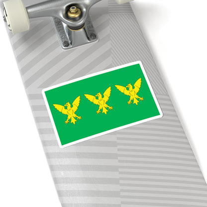 Flag of Caernarfonshire (United Kingdom) STICKER Vinyl Kiss-Cut Decal