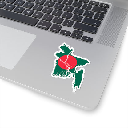 Flag-map of Bangladesh2 (Bangladesh) STICKER Vinyl Kiss-Cut Decal