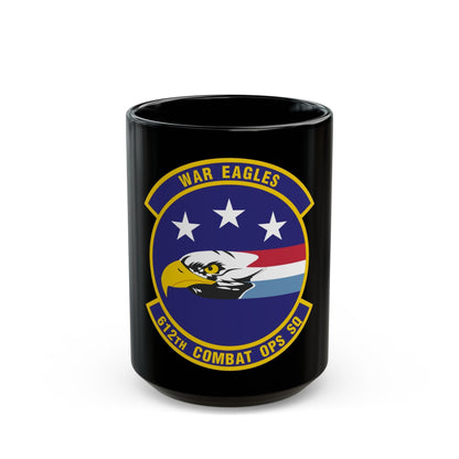 612th Combat Operations Squadron (U.S. Air Force) Black Coffee Mug-15oz-The Sticker Space