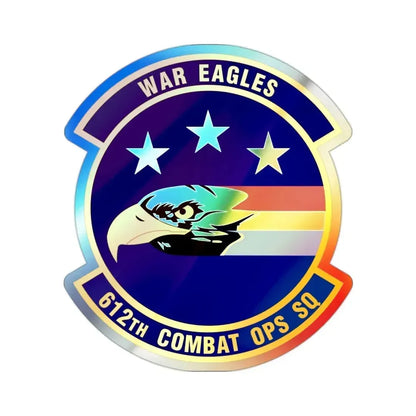 612th Combat Operations Squadron (U.S. Air Force) Holographic STICKER Die-Cut Vinyl Decal 2 Inch Holographic - The Sticker Space