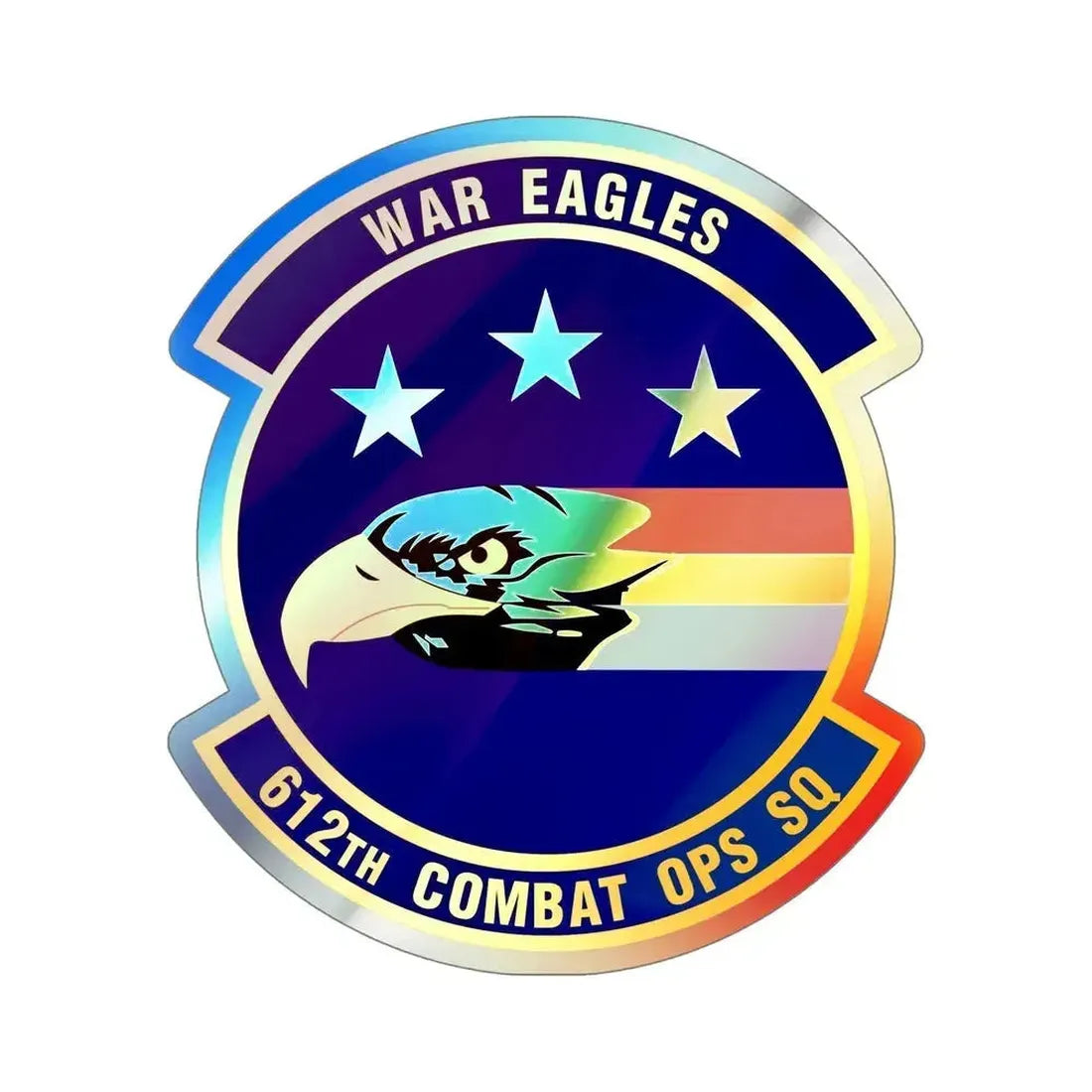 612th Combat Operations Squadron (U.S. Air Force) Holographic STICKER Die-Cut Vinyl Decal 6 Inch Holographic - The Sticker Space