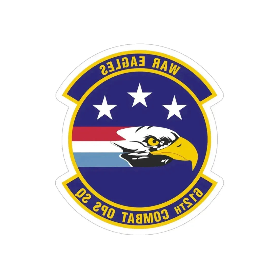 612th Combat Operations Squadron (U.S. Air Force) REVERSE PRINT Transparent Die-Cut STICKER - The Sticker Space