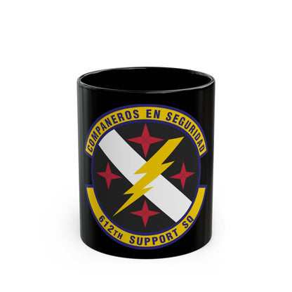 612th Support Squadron (U.S. Air Force) Black Coffee Mug-11oz-The Sticker Space