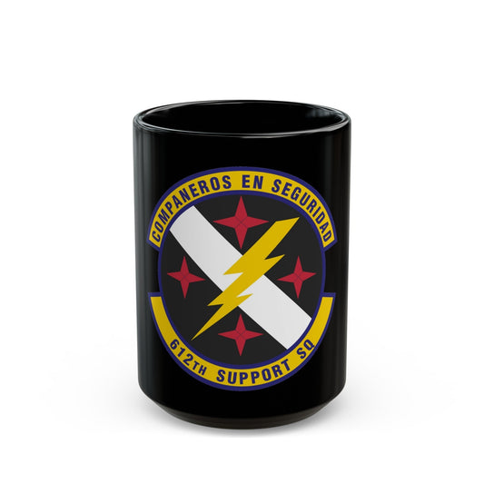 612th Support Squadron (U.S. Air Force) Black Coffee Mug-15oz-The Sticker Space