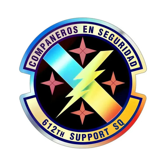 612th Support Squadron (U.S. Air Force) Holographic STICKER Die-Cut Vinyl Decal 6 Inch Holographic - The Sticker Space