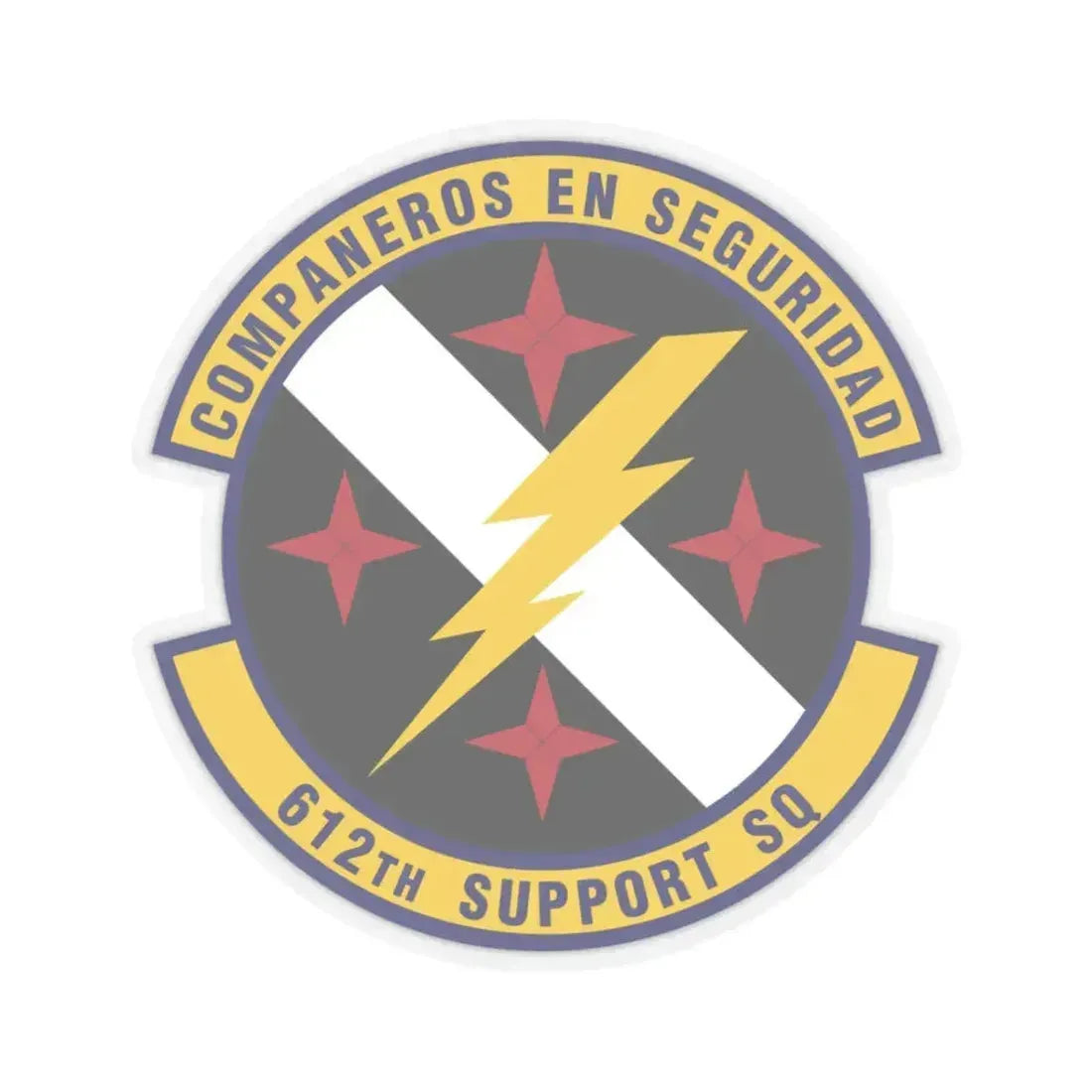 612th Support Squadron (U.S. Air Force) STICKER Vinyl Kiss-Cut Decal 3 Inch Transparent - The Sticker Space