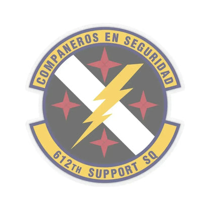 612th Support Squadron (U.S. Air Force) STICKER Vinyl Kiss-Cut Decal 4 Inch Transparent - The Sticker Space