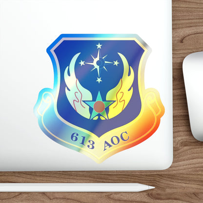 613 Air Operations Center PACAF (U.S. Air Force) Holographic STICKER Die-Cut Vinyl Decal-The Sticker Space