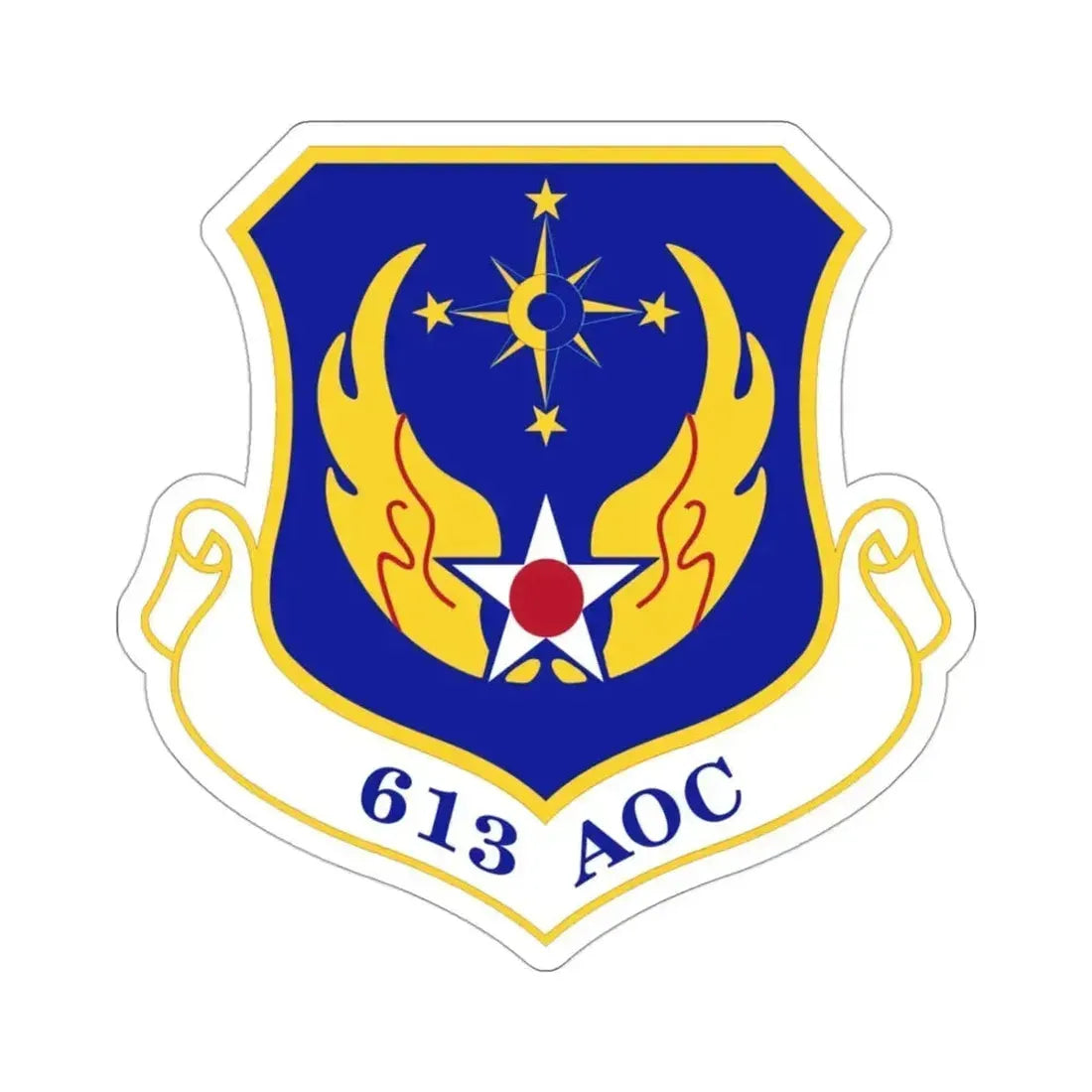 613 Air Operations Center PACAF (U.S. Air Force) STICKER Vinyl Die-Cut Decal 3 Inch - The Sticker Space