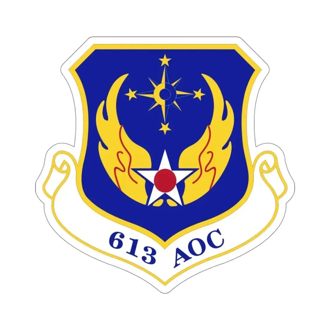 613 Air Operations Center PACAF (U.S. Air Force) STICKER Vinyl Die-Cut Decal - The Sticker Space
