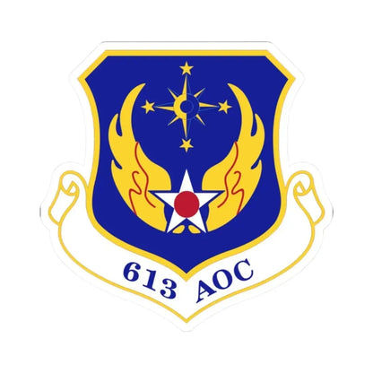 613 Air Operations Center PACAF (U.S. Air Force) STICKER Vinyl Kiss-Cut Decal 2 Inch White - The Sticker Space