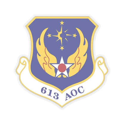613 Air Operations Center PACAF (U.S. Air Force) STICKER Vinyl Kiss-Cut Decal 3 Inch Transparent - The Sticker Space
