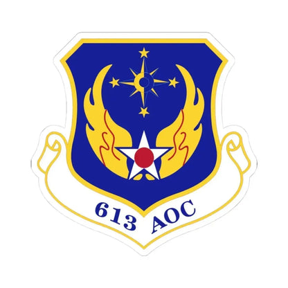 613 Air Operations Center PACAF (U.S. Air Force) STICKER Vinyl Kiss-Cut Decal 3 Inch White - The Sticker Space