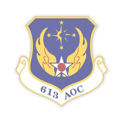 613 Air Operations Center PACAF (U.S. Air Force) STICKER Vinyl Kiss-Cut Decal 6 Inch Transparent - The Sticker Space