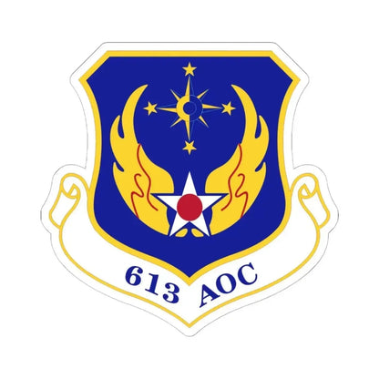 613 Air Operations Center PACAF (U.S. Air Force) STICKER Vinyl Kiss-Cut Decal 6 Inch White - The Sticker Space