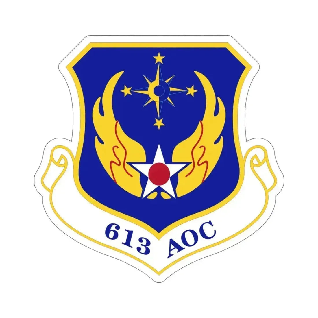 613th Air and Space Operations Center (U.S. Air Force) STICKER Vinyl Die-Cut Decal 5 Inch - The Sticker Space