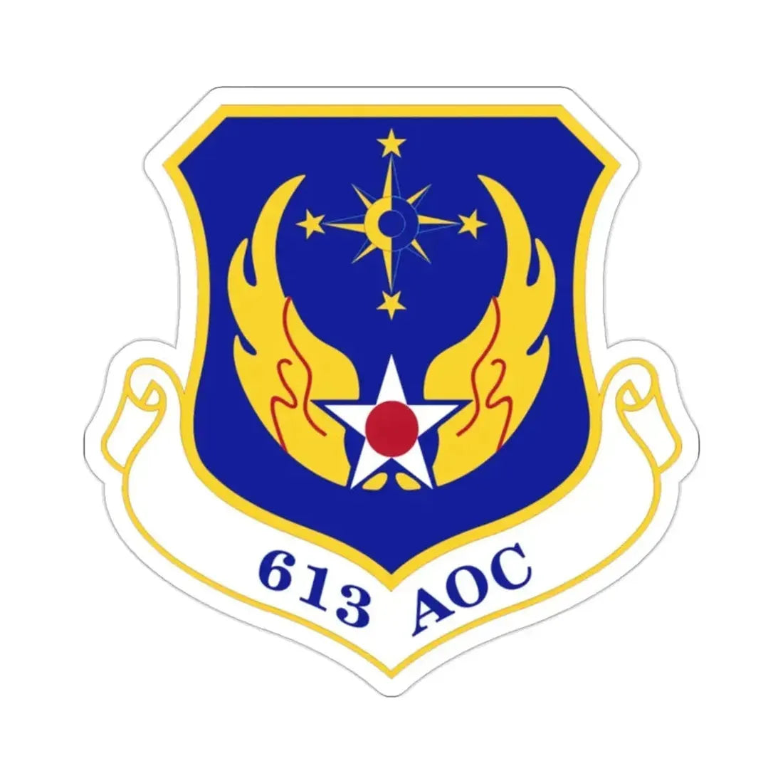613th Air and Space Operations Center (U.S. Air Force) STICKER Vinyl Die-Cut Decal - The Sticker Space