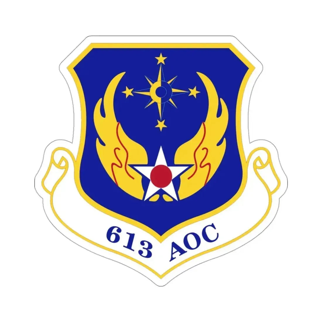 613th Air and Space Operations Center (U.S. Air Force) STICKER Vinyl Die-Cut Decal - The Sticker Space