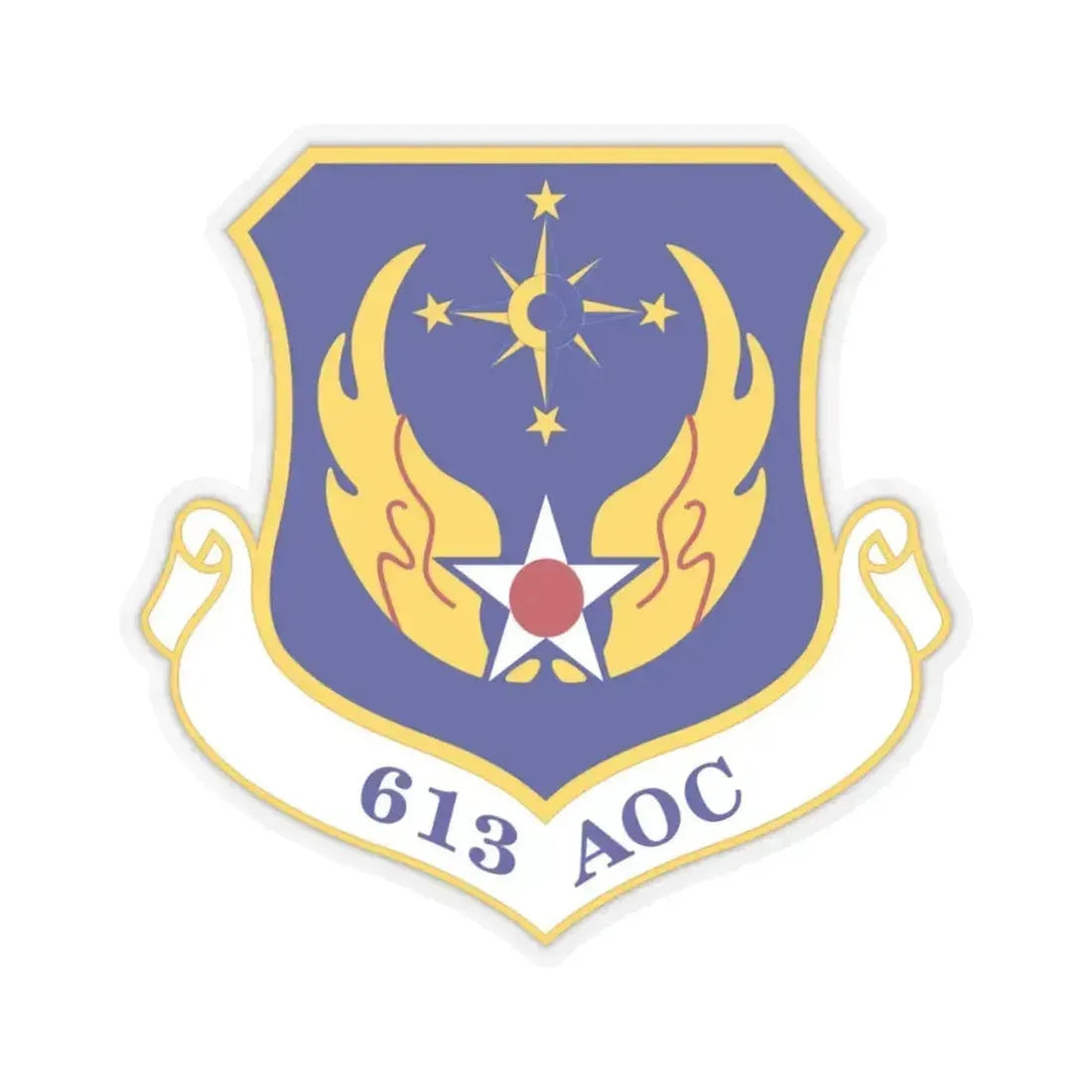 613th Air and Space Operations Center (U.S. Air Force) STICKER Vinyl Kiss-Cut Decal 3 Inch Transparent - The Sticker Space