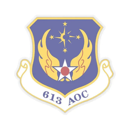 613th Air and Space Operations Center (U.S. Air Force) STICKER Vinyl Kiss-Cut Decal 4 Inch Transparent - The Sticker Space