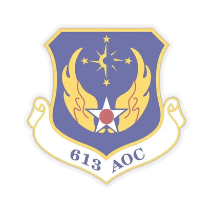 613th Air and Space Operations Center (U.S. Air Force) STICKER Vinyl Kiss-Cut Decal 6 Inch Transparent - The Sticker Space