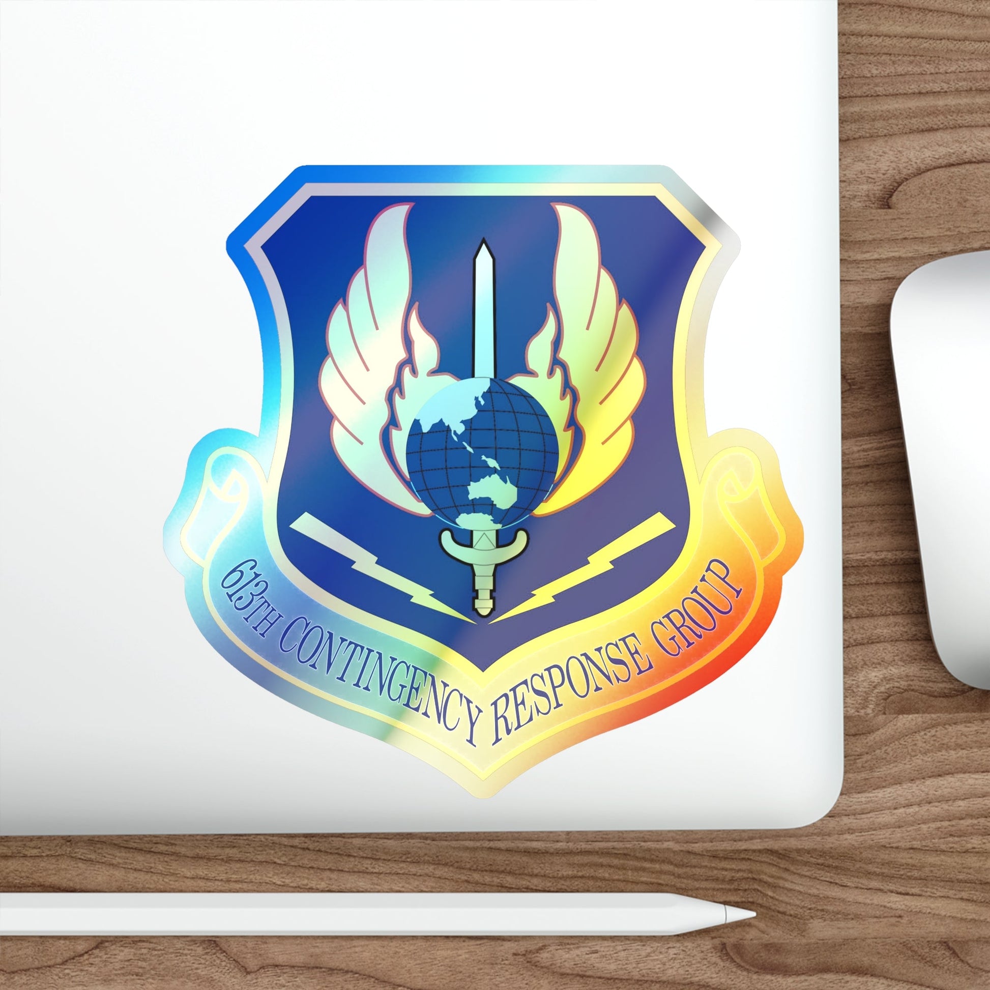 613th Contingency Response Group (U.S. Air Force) Holographic STICKER Die-Cut Vinyl Decal-The Sticker Space