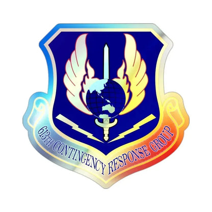613th Contingency Response Group (U.S. Air Force) Holographic STICKER Die-Cut Vinyl Decal 2 Inch Holographic - The Sticker Space