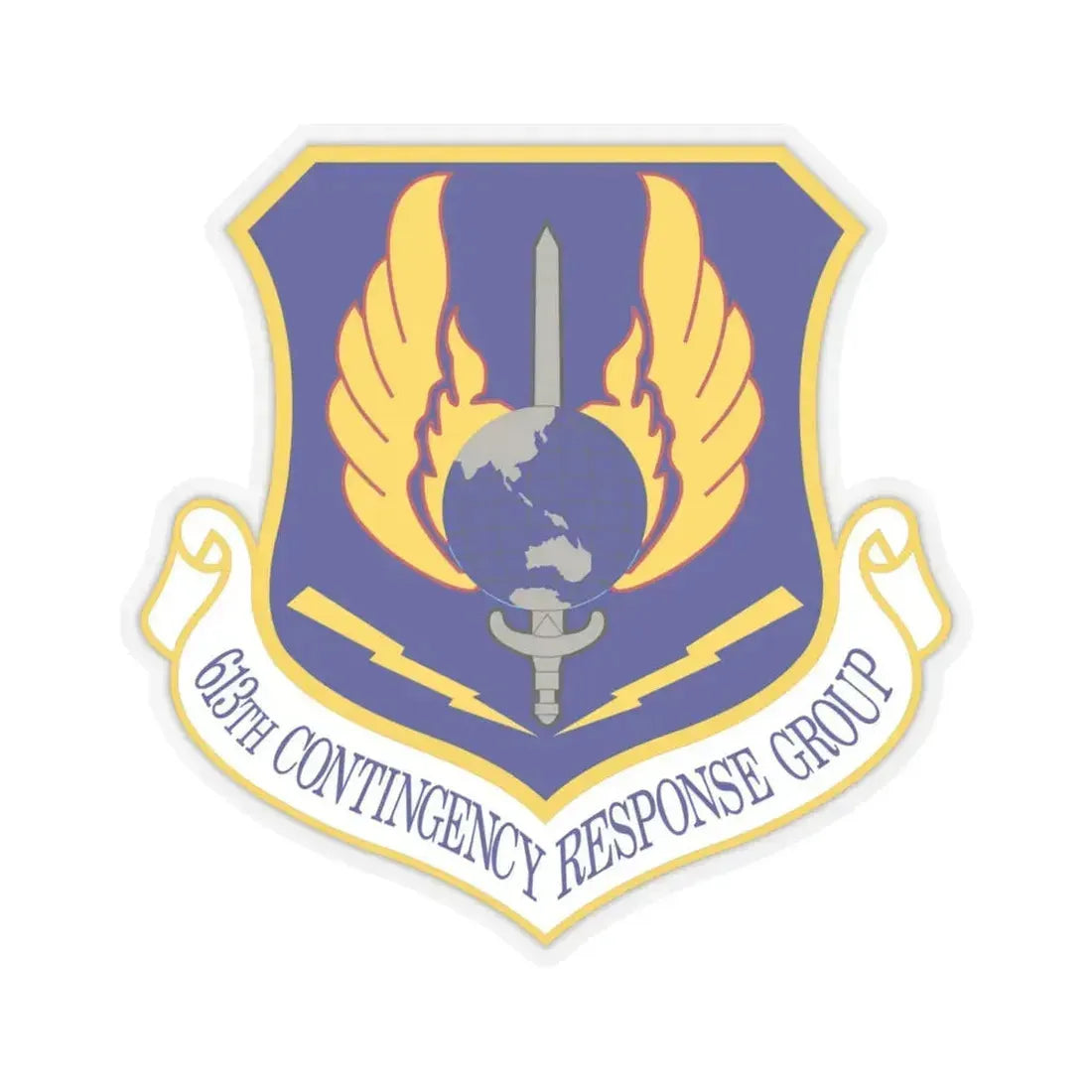 613th Contingency Response Group (U.S. Air Force) STICKER Vinyl Kiss-Cut Decal 4 Inch Transparent - The Sticker Space