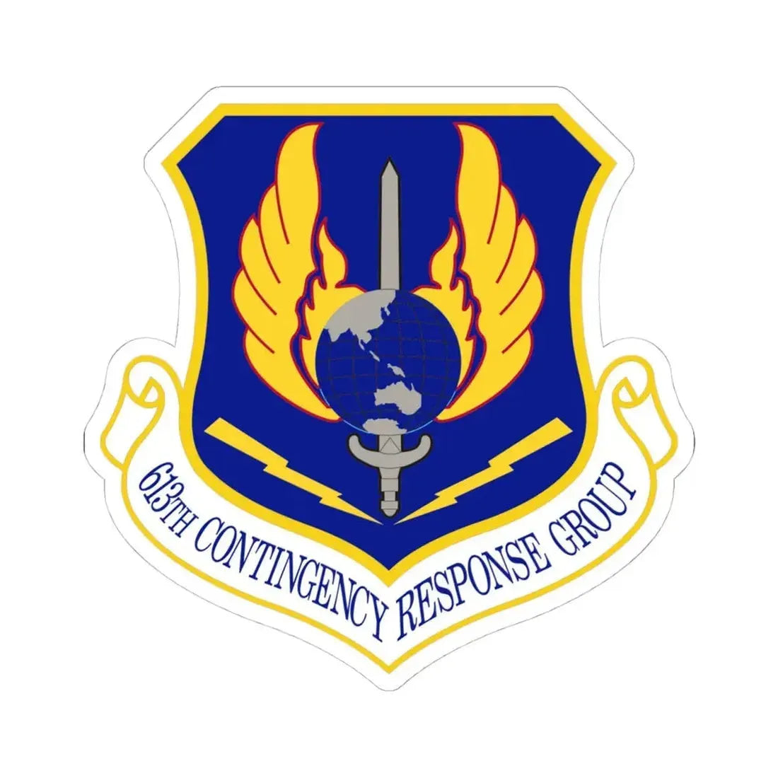 613th Contingency Response Group (U.S. Air Force) STICKER Vinyl Kiss-Cut Decal 4 Inch White - The Sticker Space